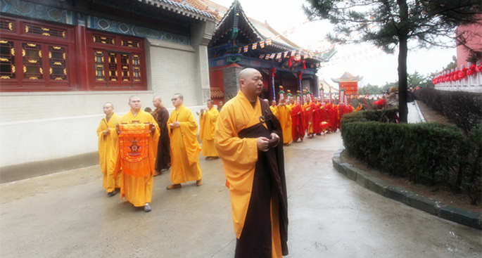 3月29日明月禅寺举行水陆空大法会上堂说法